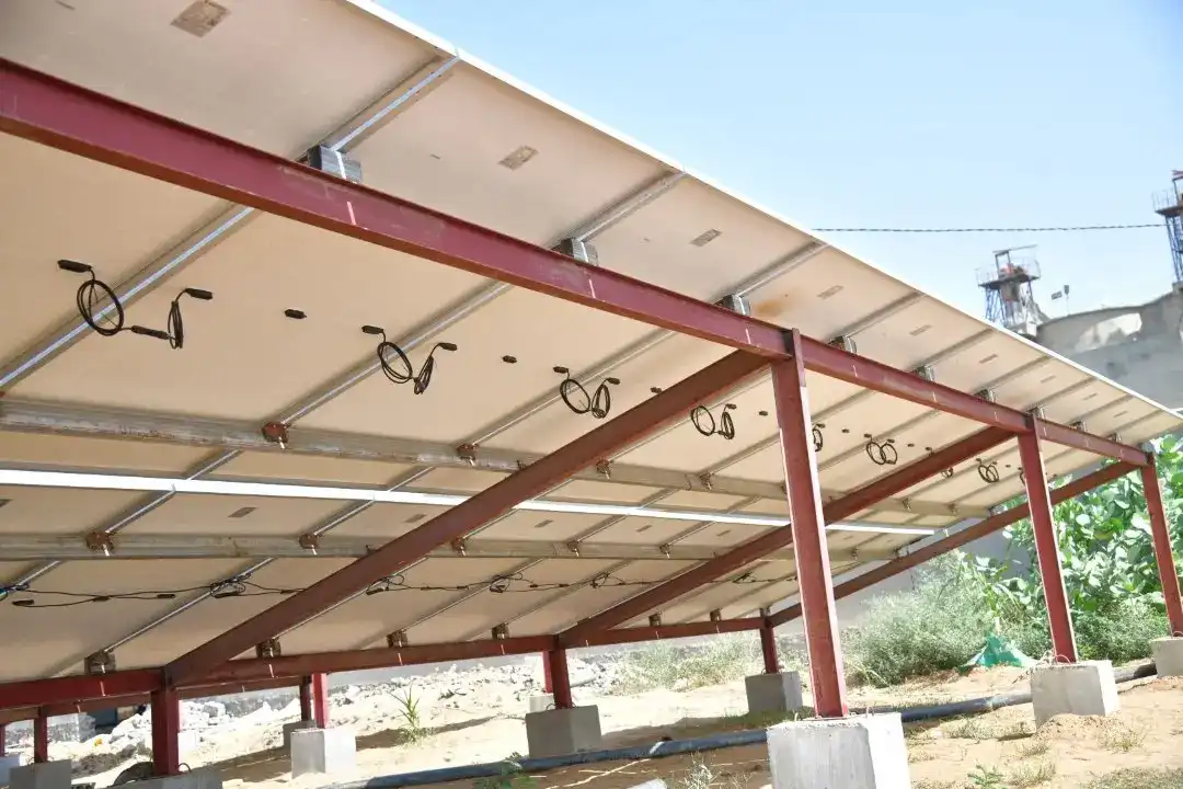 an image from Tehama Cement Factory solar system project implemented by alraebi company